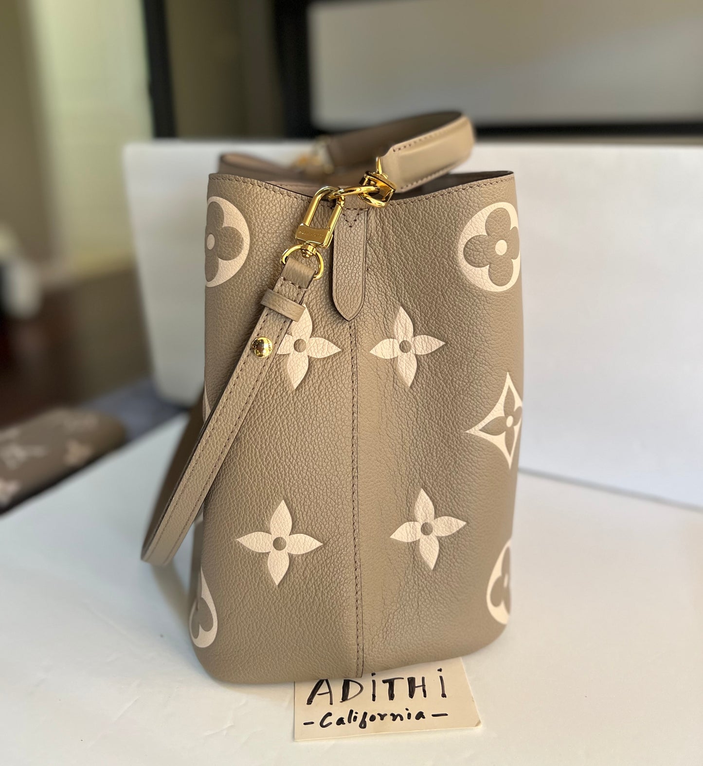 Neonoe MM + Sarah Wallet Bicolor Dove Cream