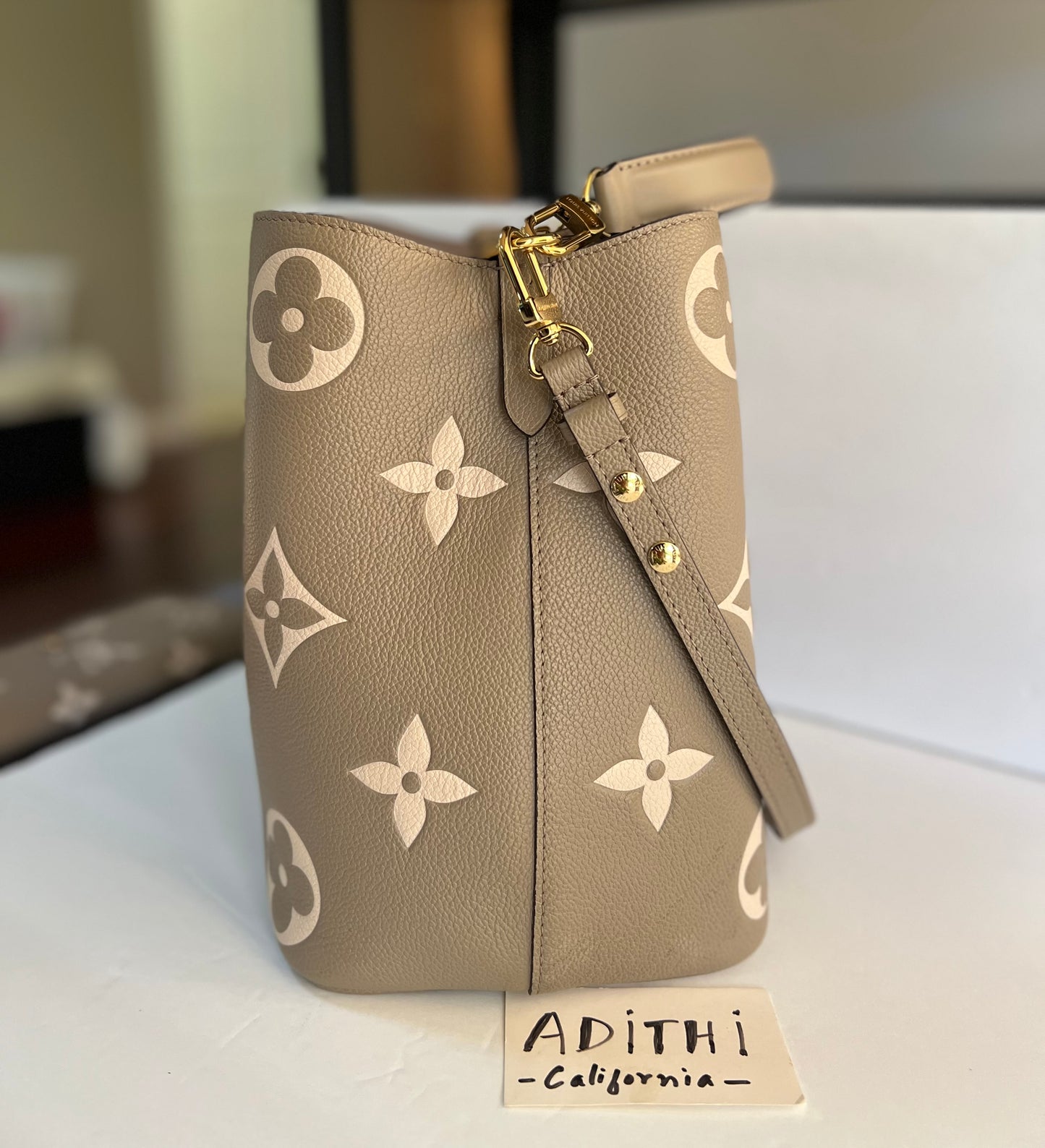 Neonoe MM + Sarah Wallet Bicolor Dove Cream
