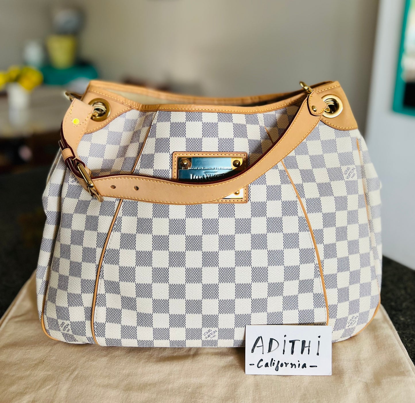 Galliera PM Damier Azur