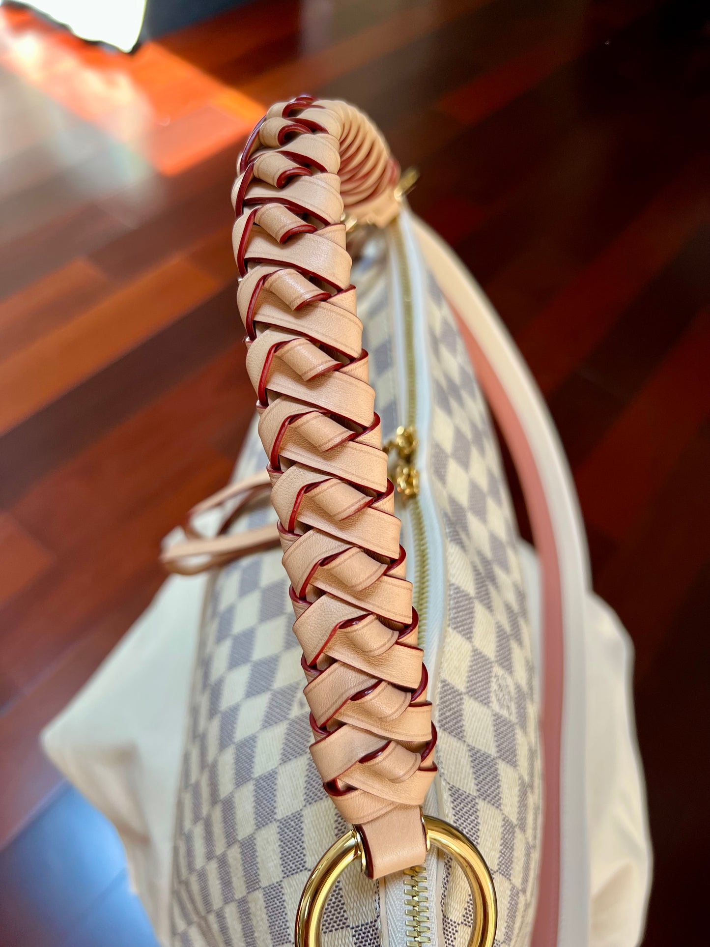 Beaubourg Hobo MM Braided Damier Azur