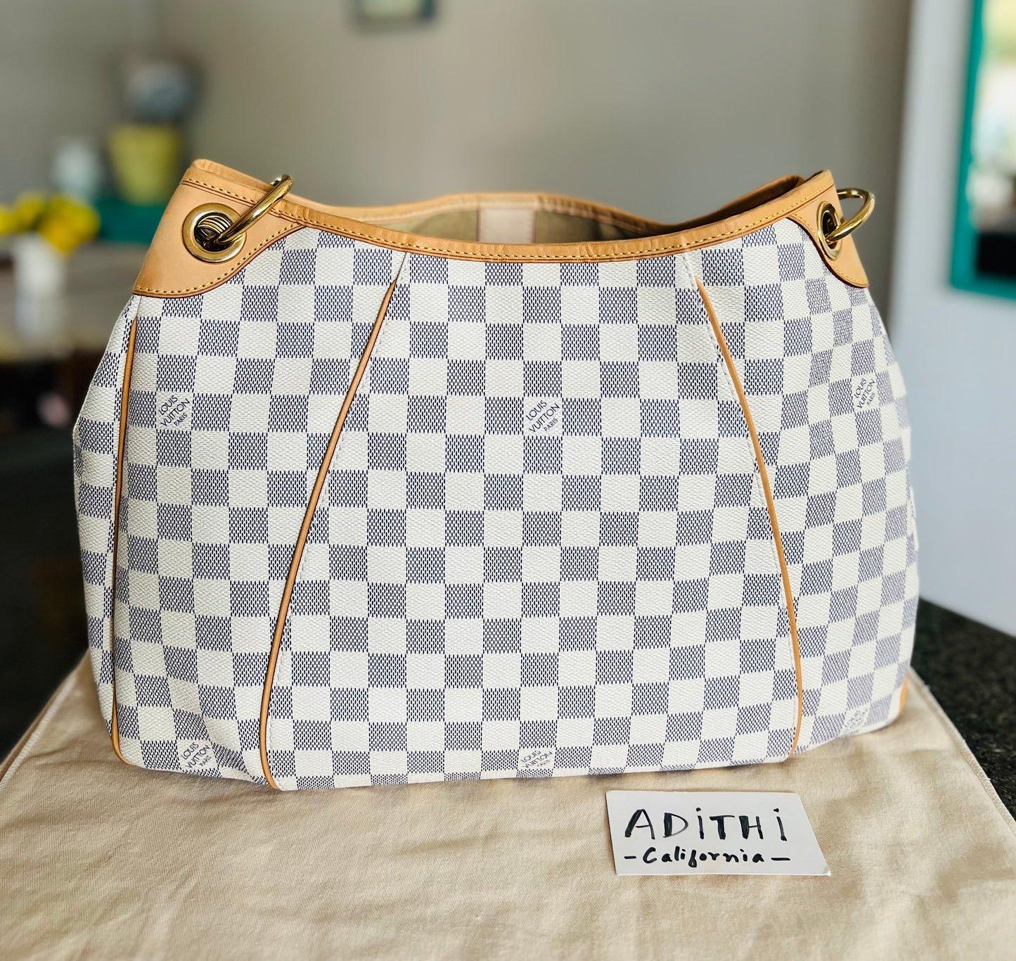 Galliera PM Damier Azur