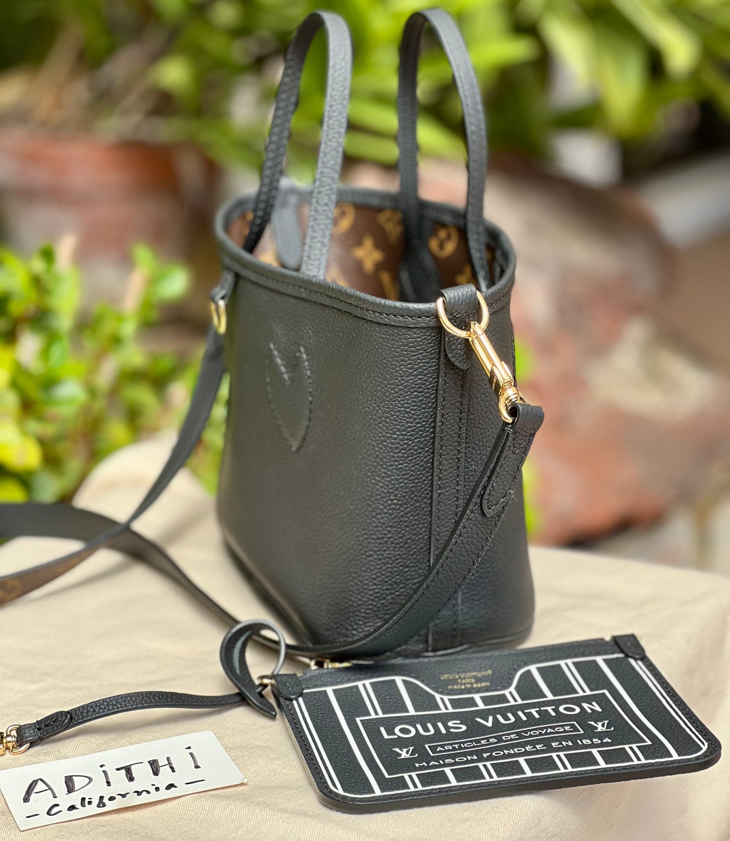 Neverfull Bandouliere Inside Out BB Noir