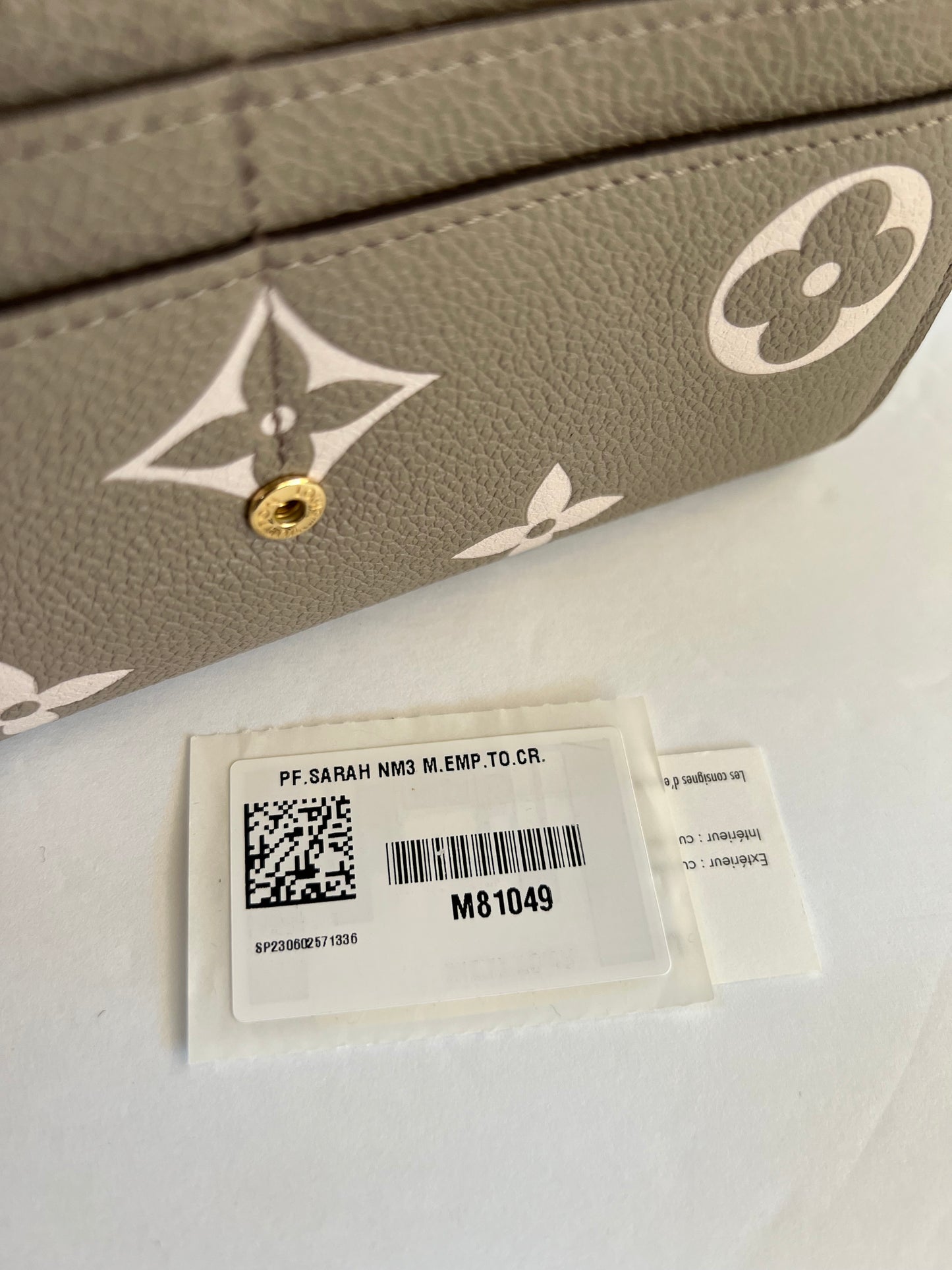 Neonoe MM + Sarah Wallet Bicolor Dove Cream