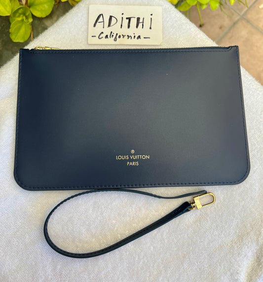 Neverfull Pouch MonoGLAM Navy Blue
