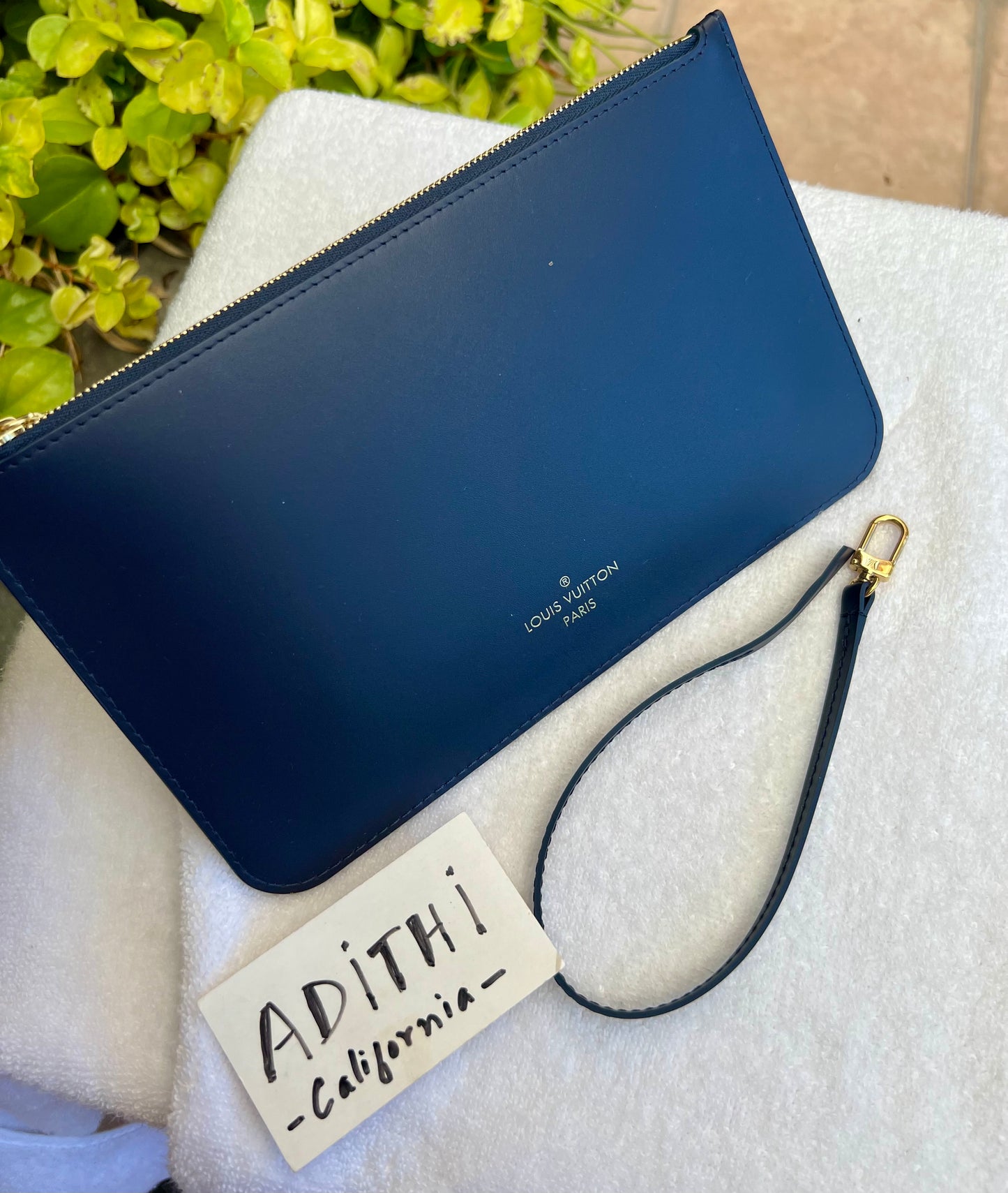 Neverfull Pouch MonoGLAM Navy Blue