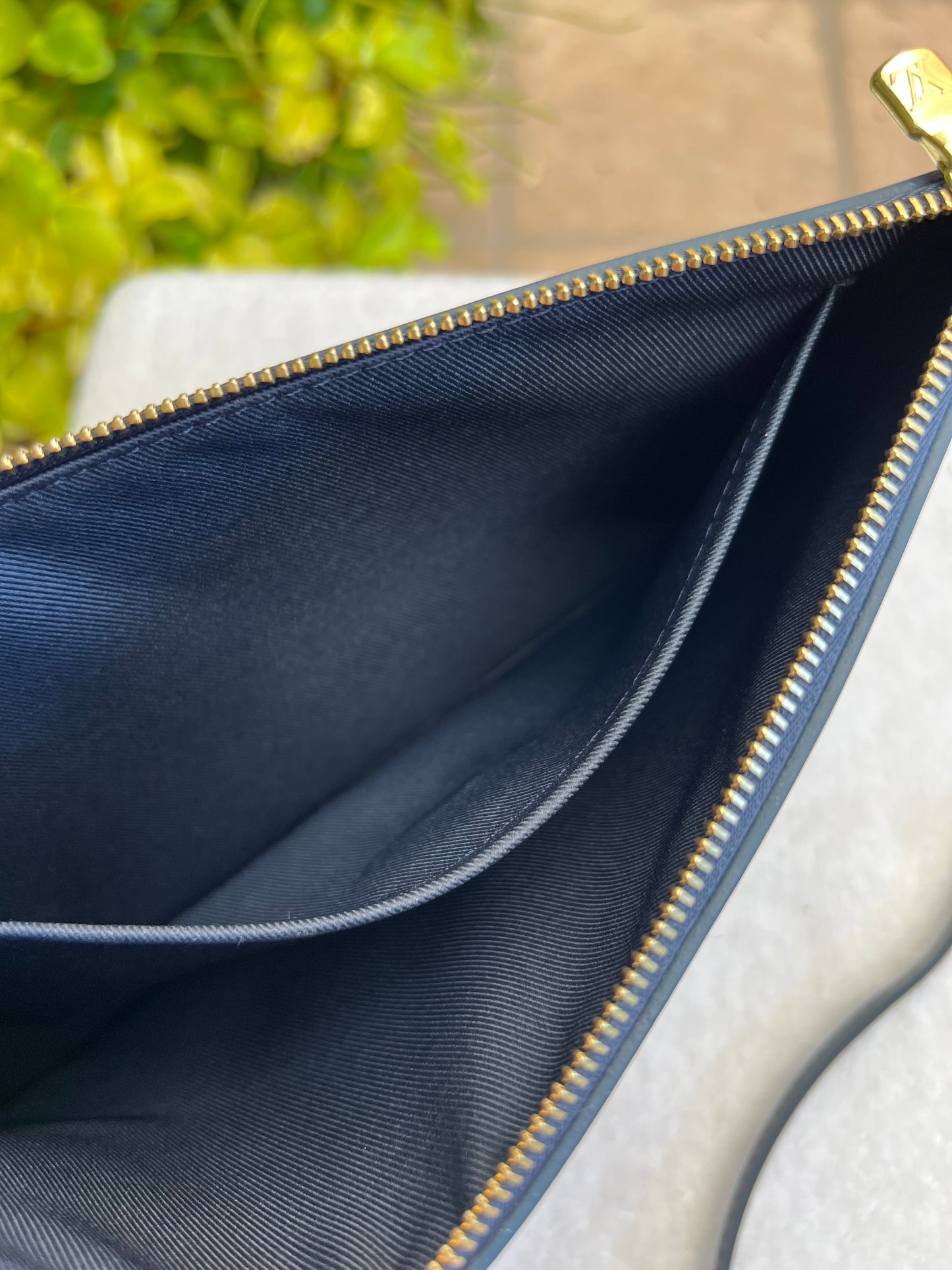 Neverfull Pouch MonoGLAM Navy Blue