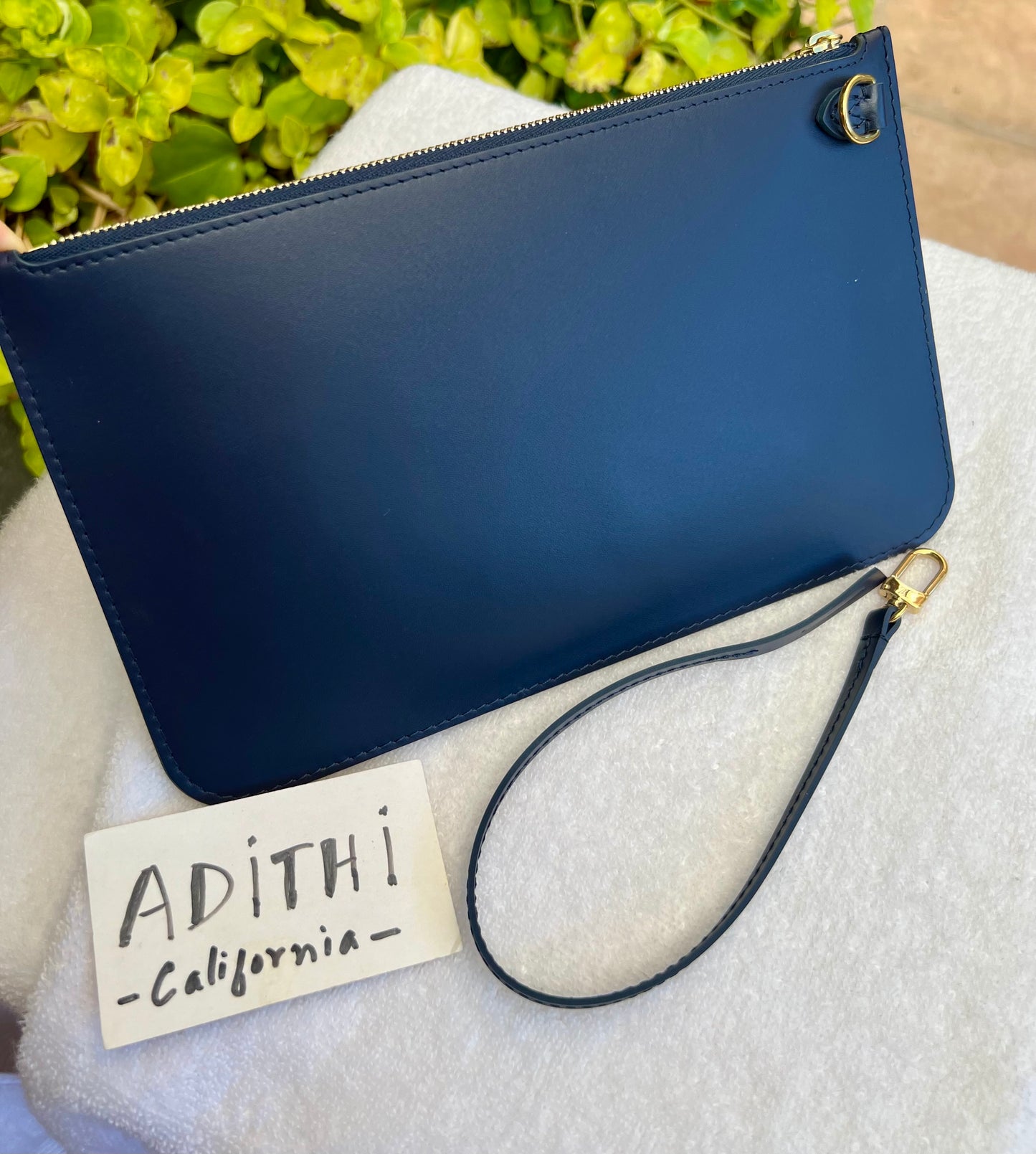Neverfull Pouch MonoGLAM Navy Blue