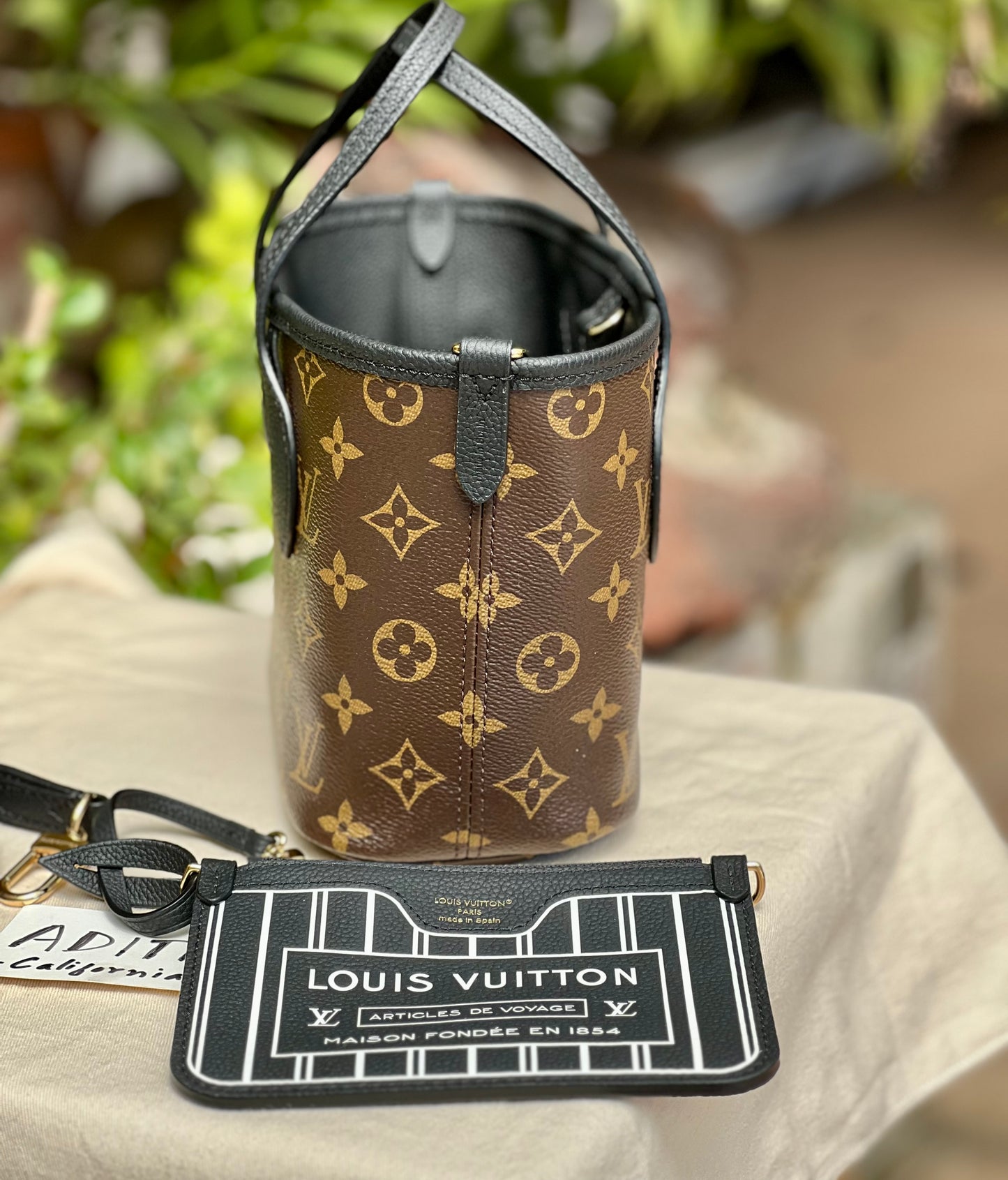 Neverfull Bandouliere Inside Out BB Noir