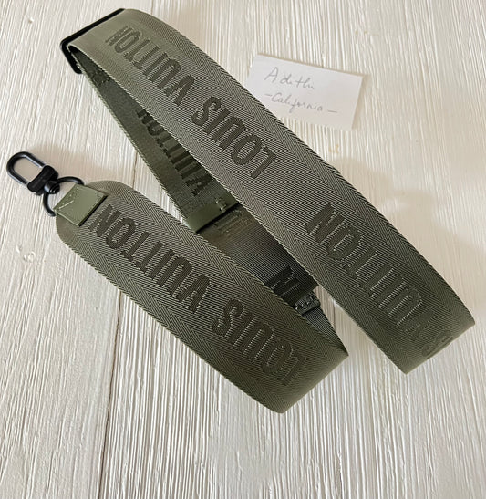 Jacquard Duffle Bag Strap Khaki