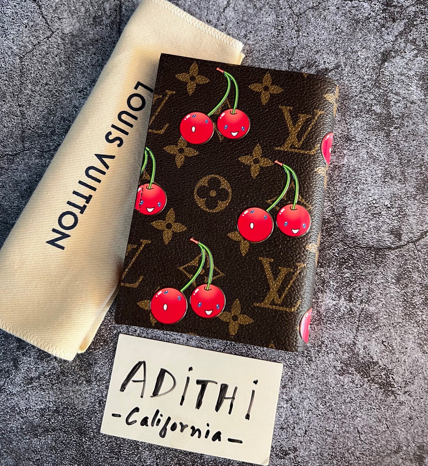 Passport Cover LV x TM Cherry