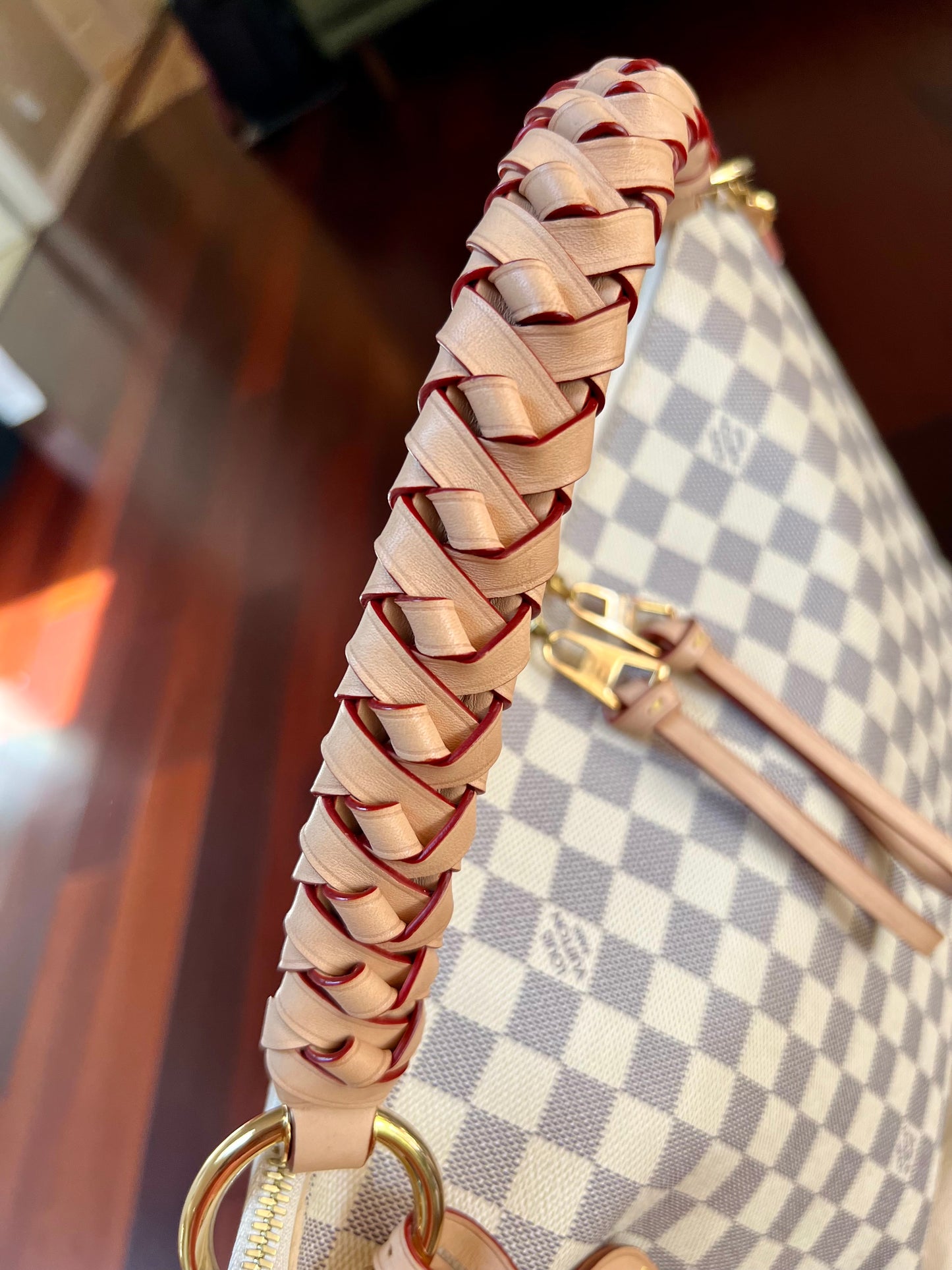 Beaubourg Hobo MM Braided Damier Azur