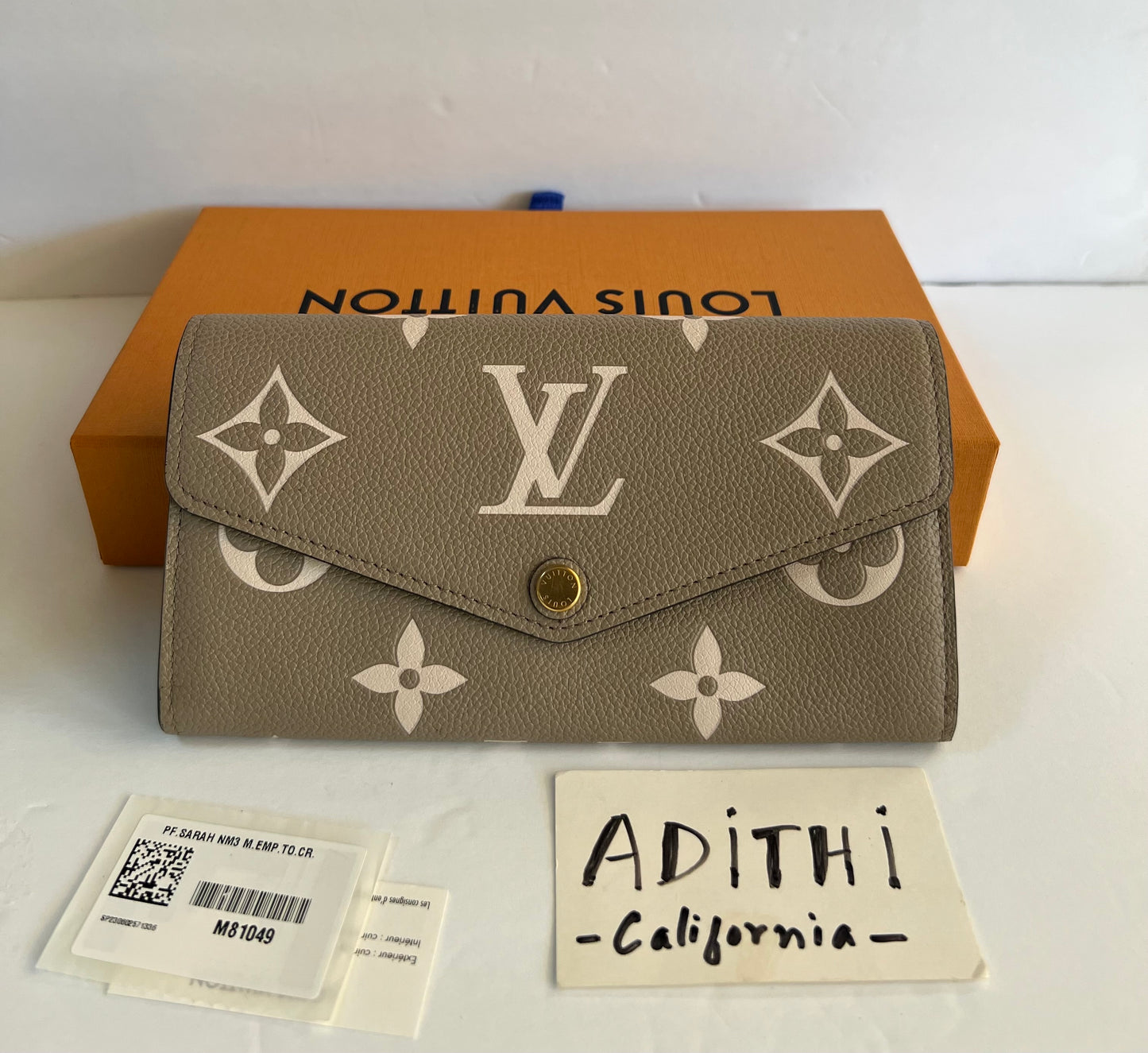 Neonoe MM + Sarah Wallet Bicolor Dove Cream