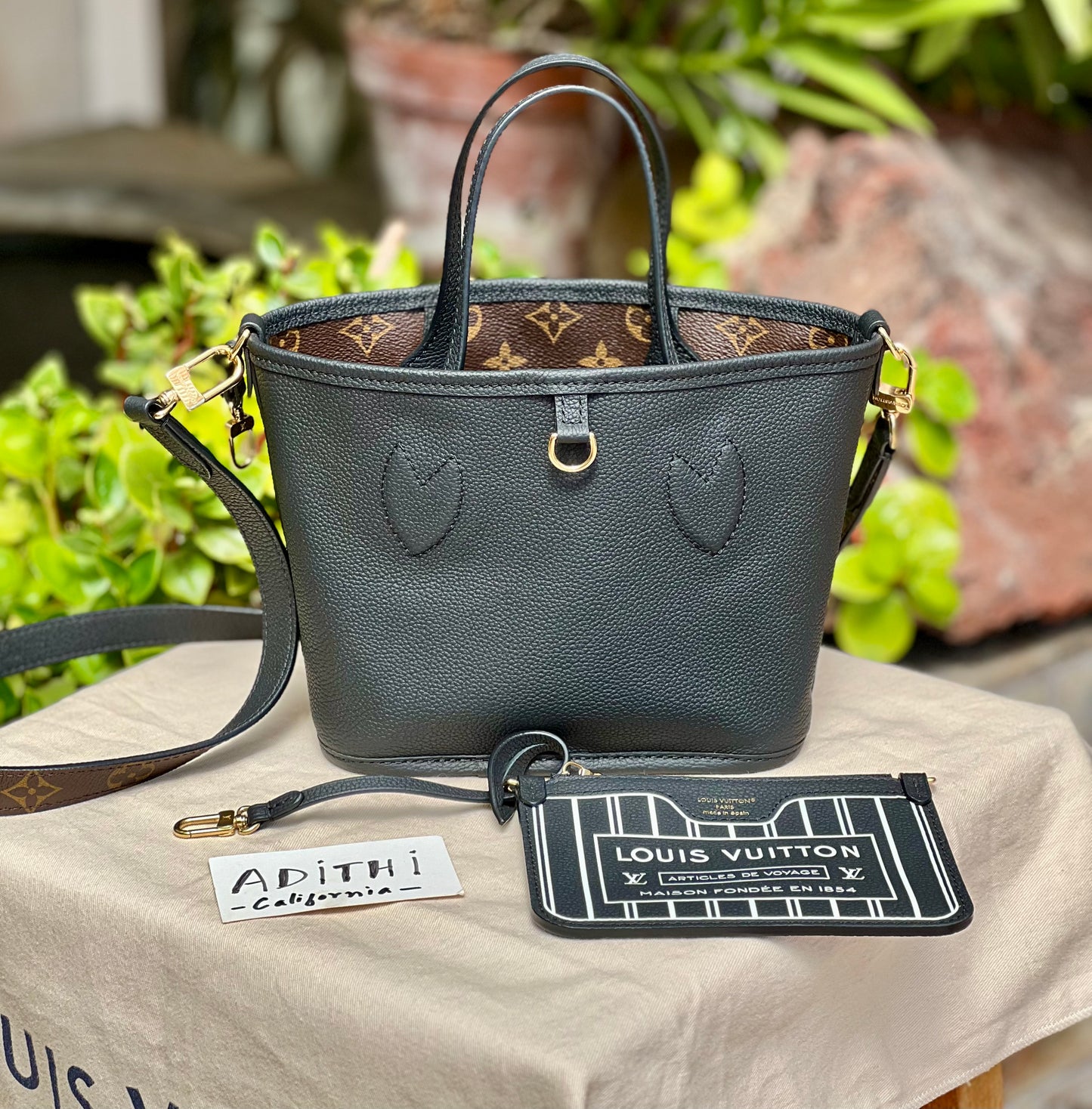 Neverfull Bandouliere Inside Out BB Noir