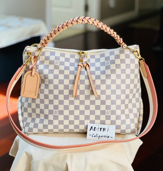 Beaubourg Hobo MM Braided Damier Azur