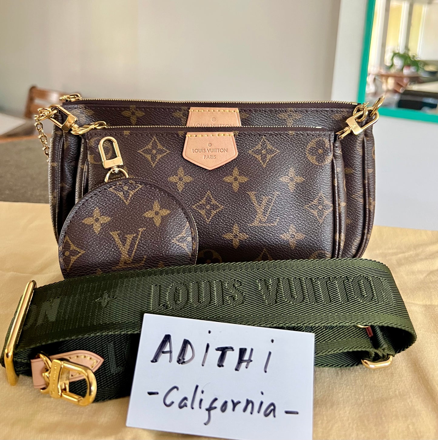 Multi Pochette Accessories Khaki