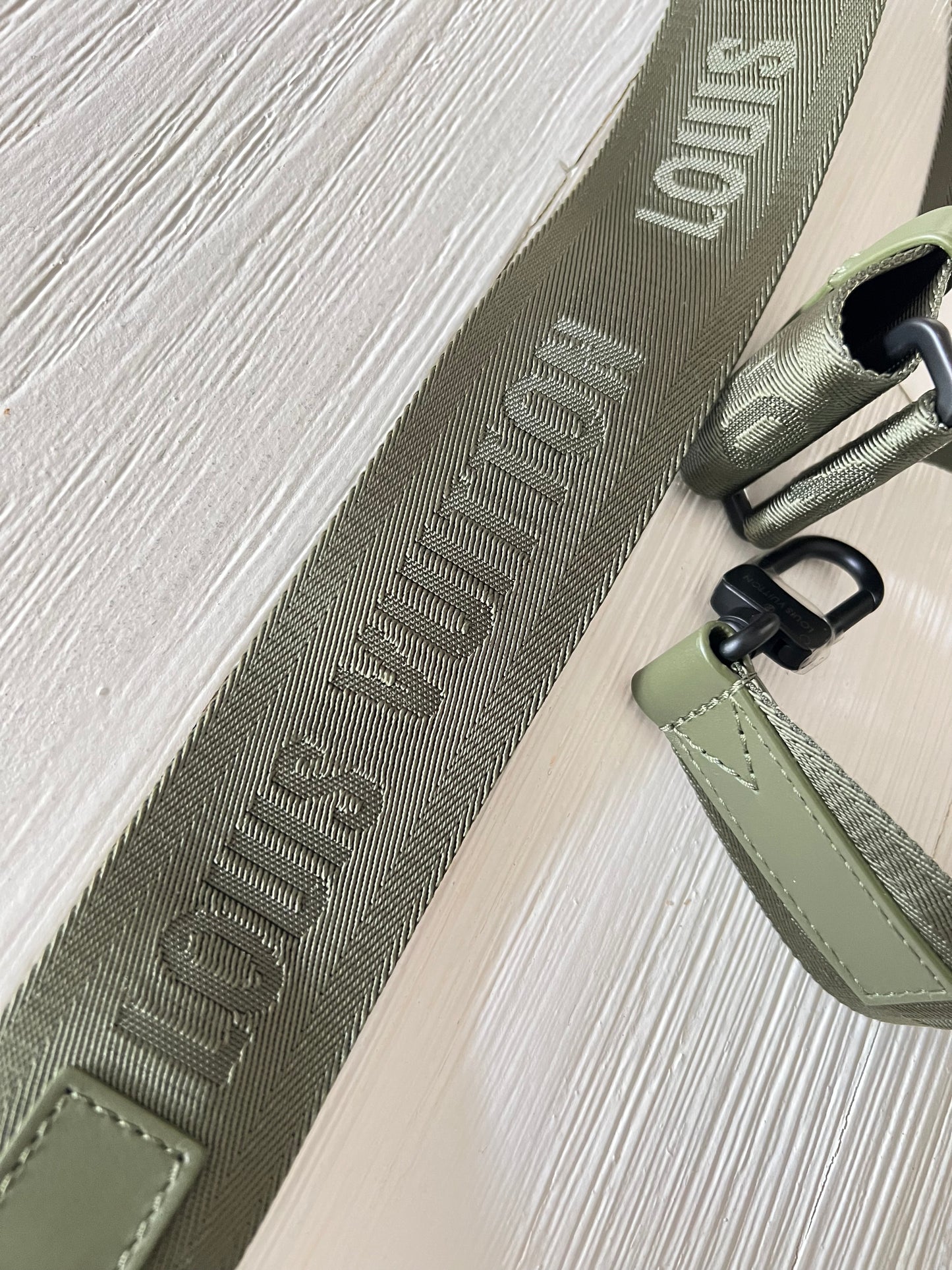 Jacquard Duffle Bag Strap Khaki