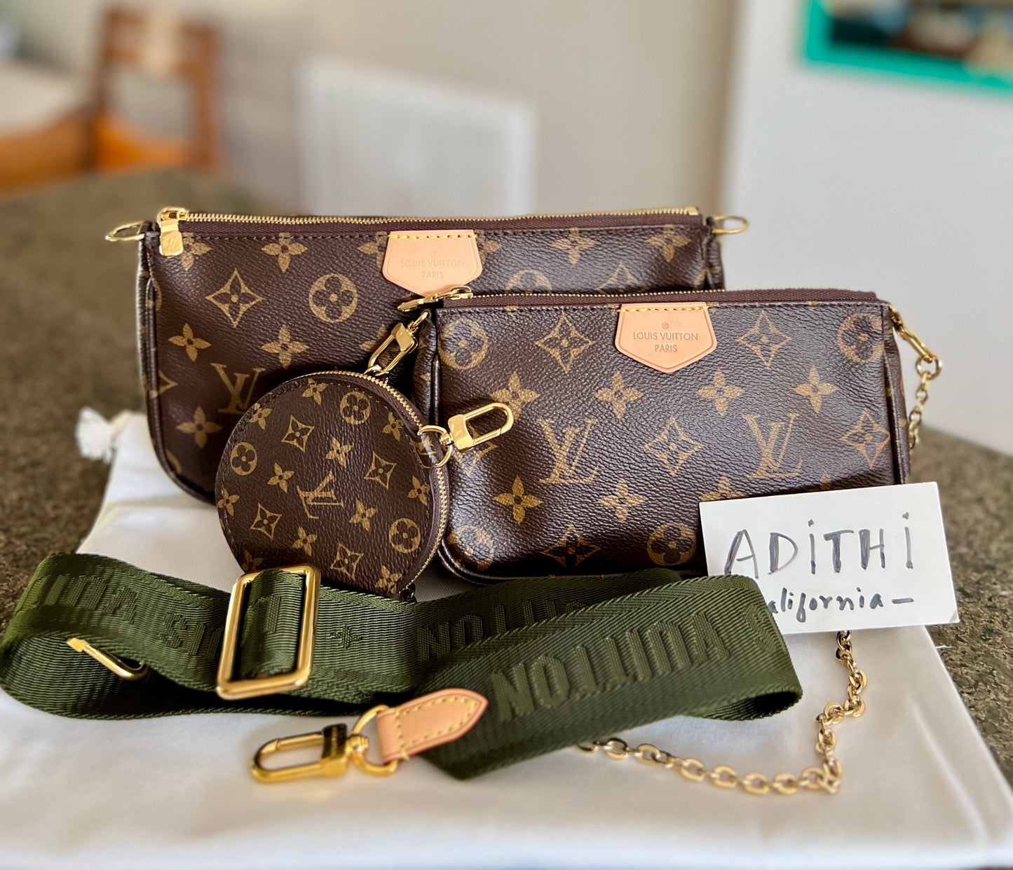 Multi Pochette Accessories Khaki