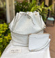 Noe Perforated White with Pouch