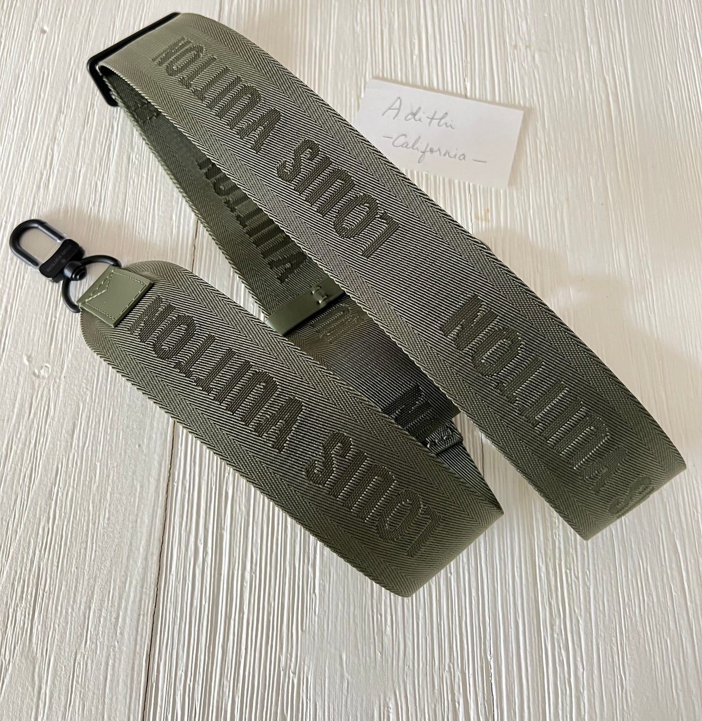 Jacquard Duffle Bag Strap Khaki