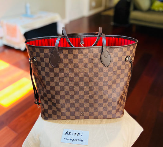 Neverfull MM Damier Ebene Red