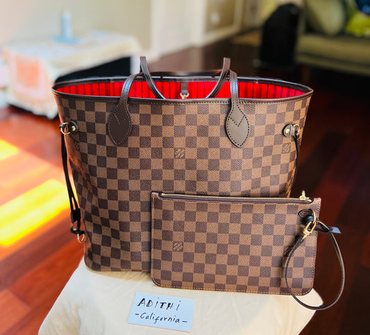 Neverfull MM Damier Ebene Red