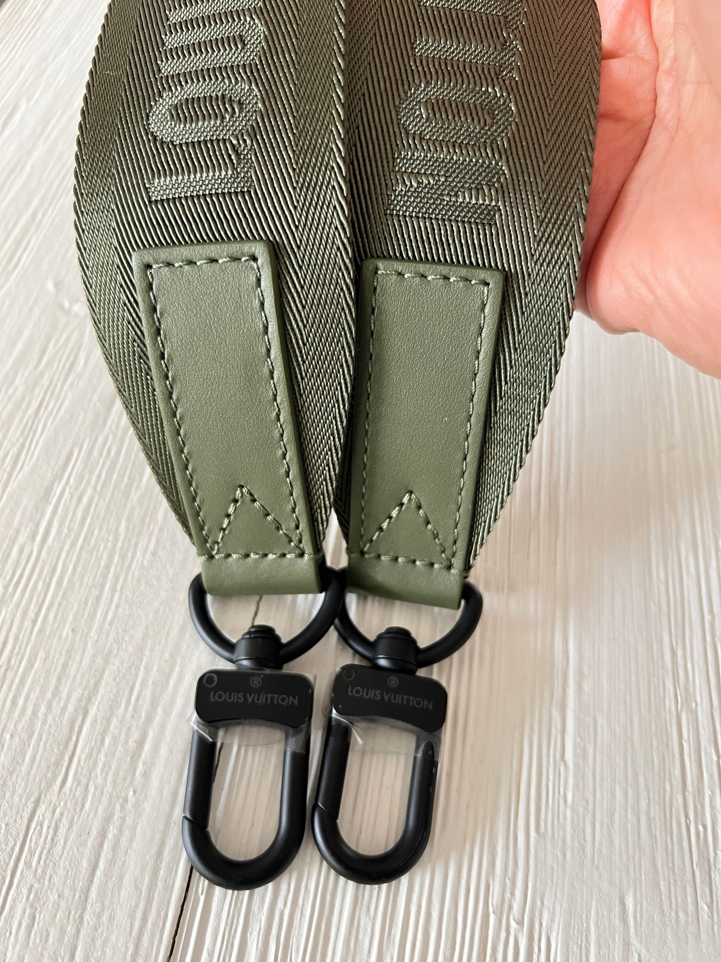 Jacquard Duffle Bag Strap Khaki