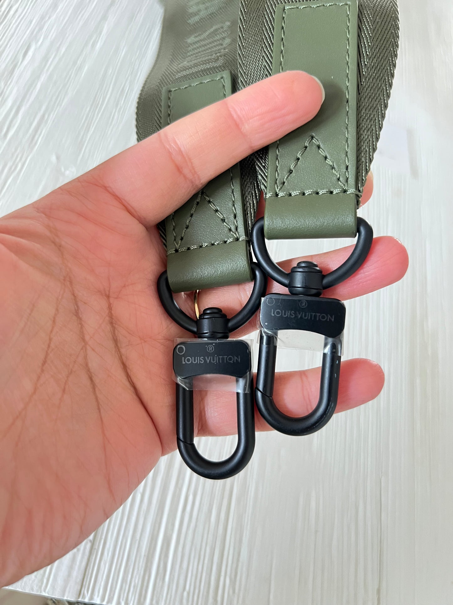 Jacquard Duffle Bag Strap Khaki